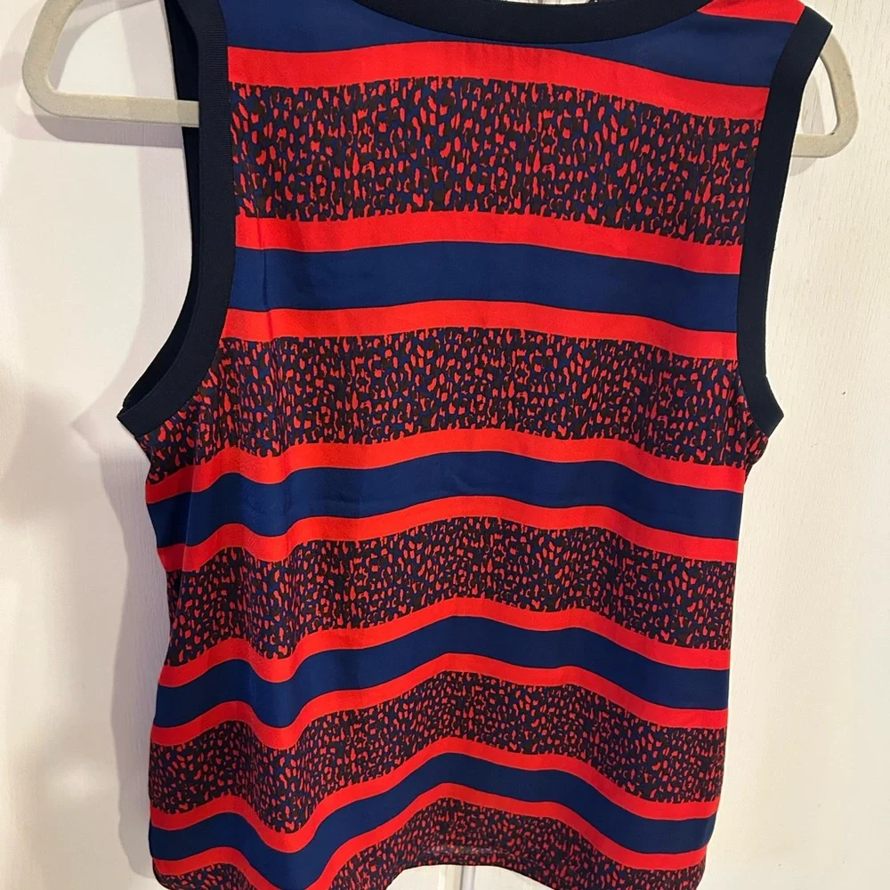 Tommy Hilfiger Red and Blue Patterned Top